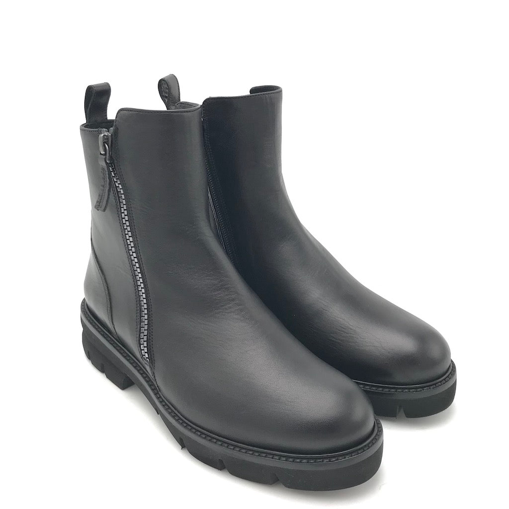 Zulian Calzature Tronchetto nero zip Spedizione Gratuita