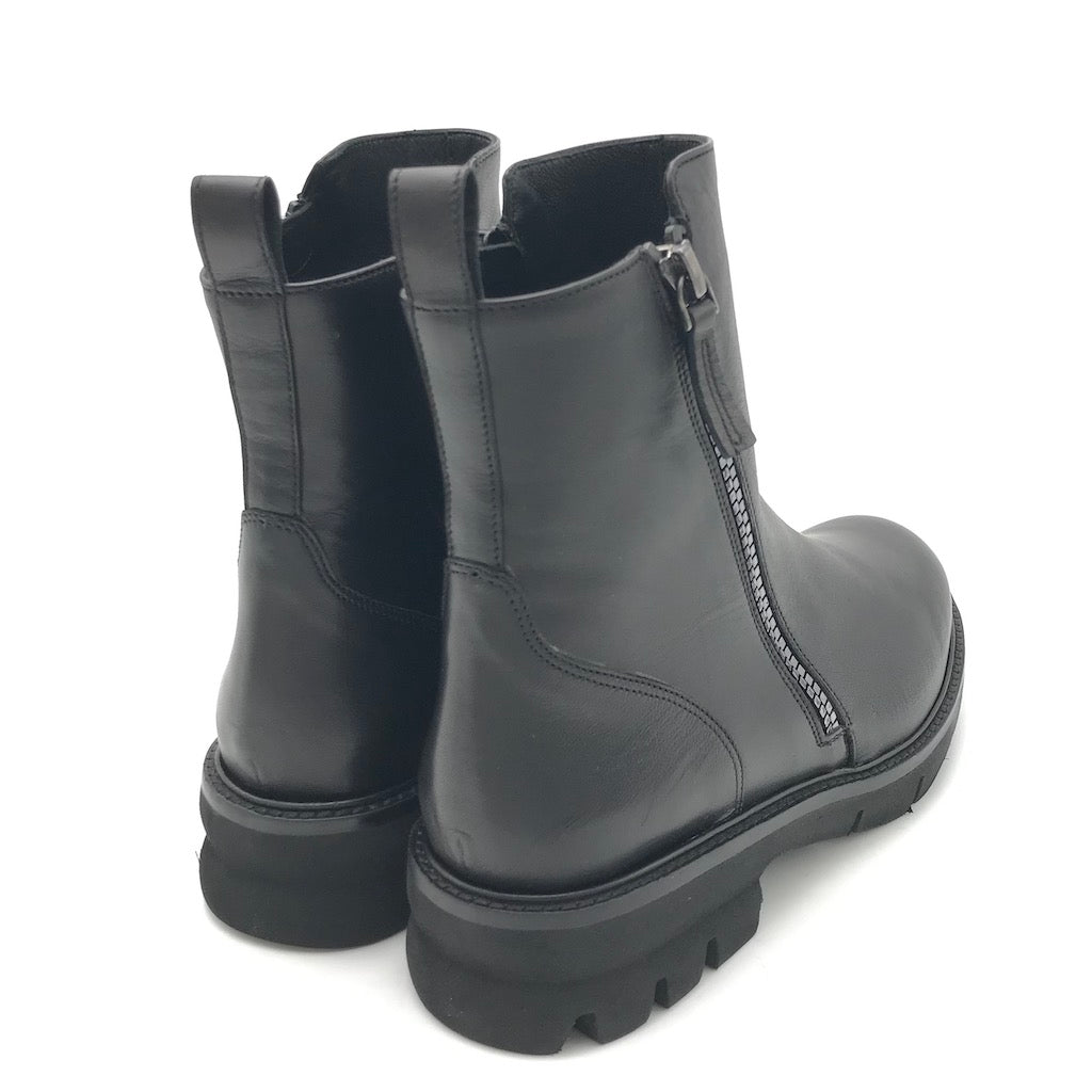 Zulian Calzature Tronchetto nero zip Spedizione Gratuita