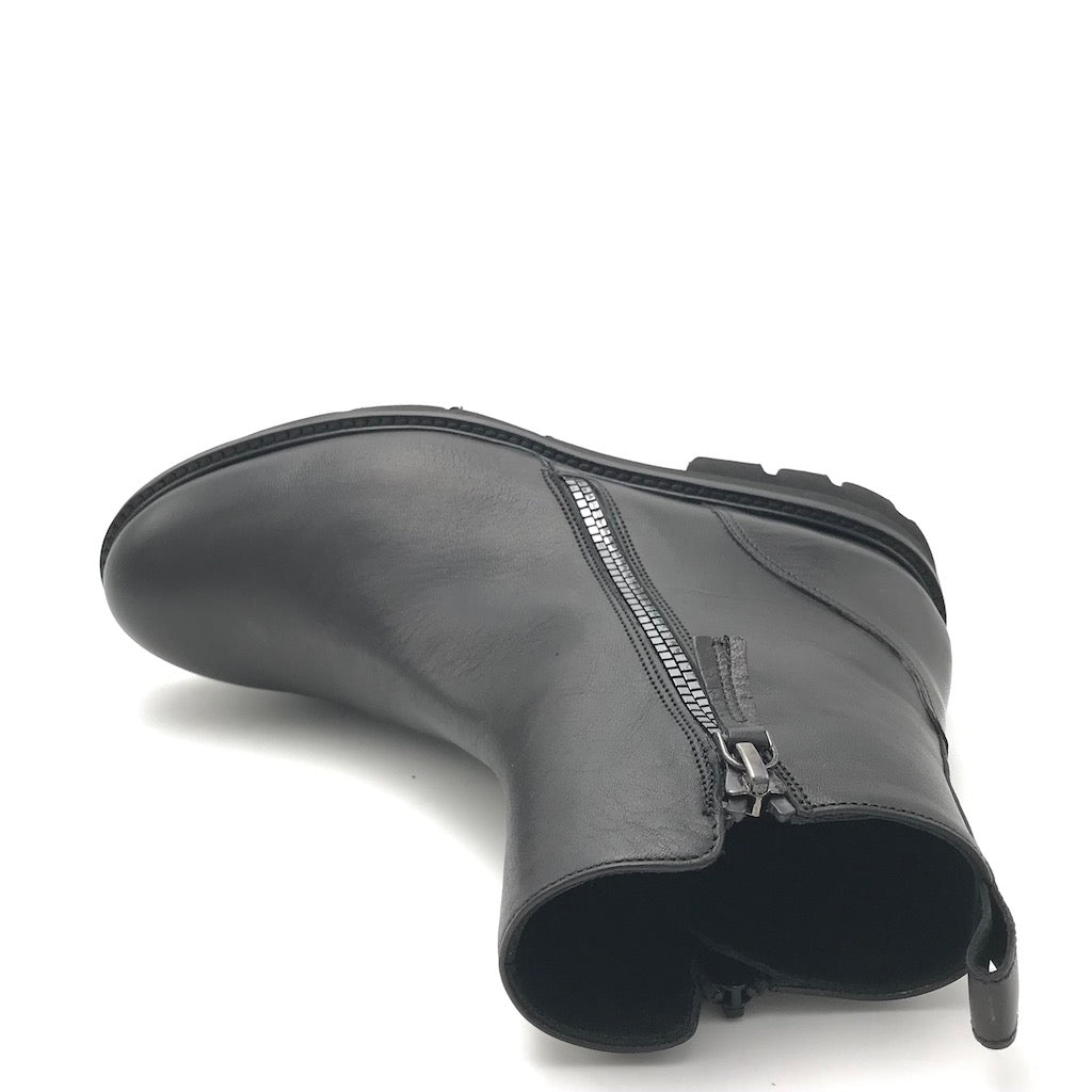 Zulian Calzature Tronchetto nero zip Spedizione Gratuita