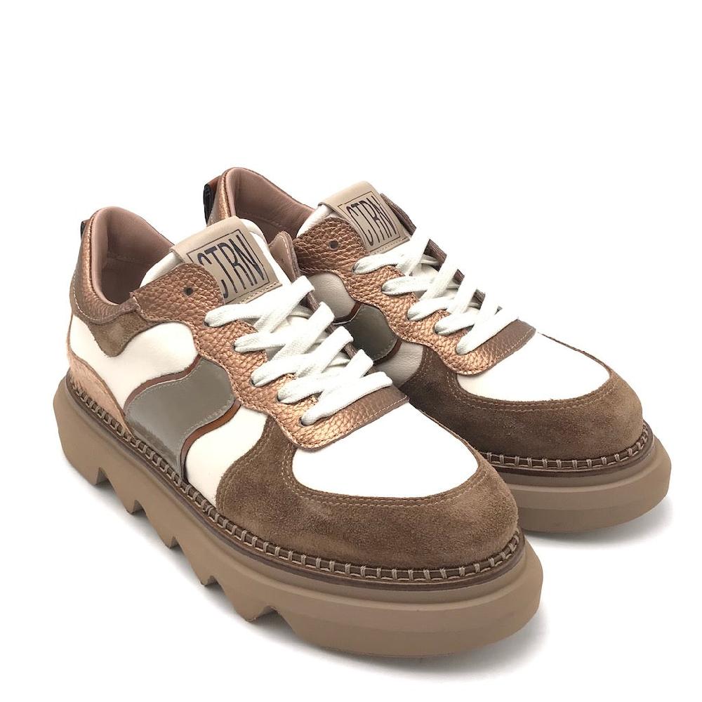 Zulian Calzature Sneakers in crosta castagna Pezzi Unici