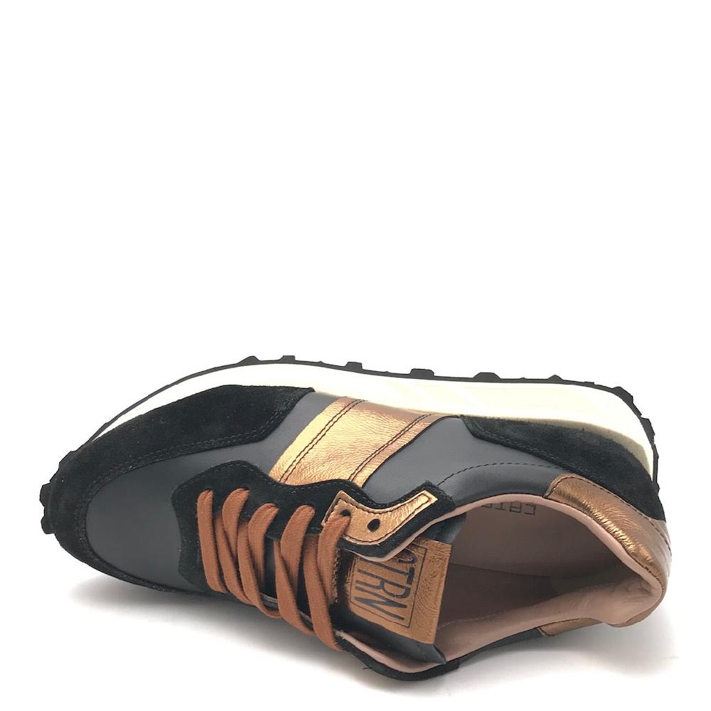Zulian Calzature Sneakers running nero-bronzo Soddisfazione Garantita