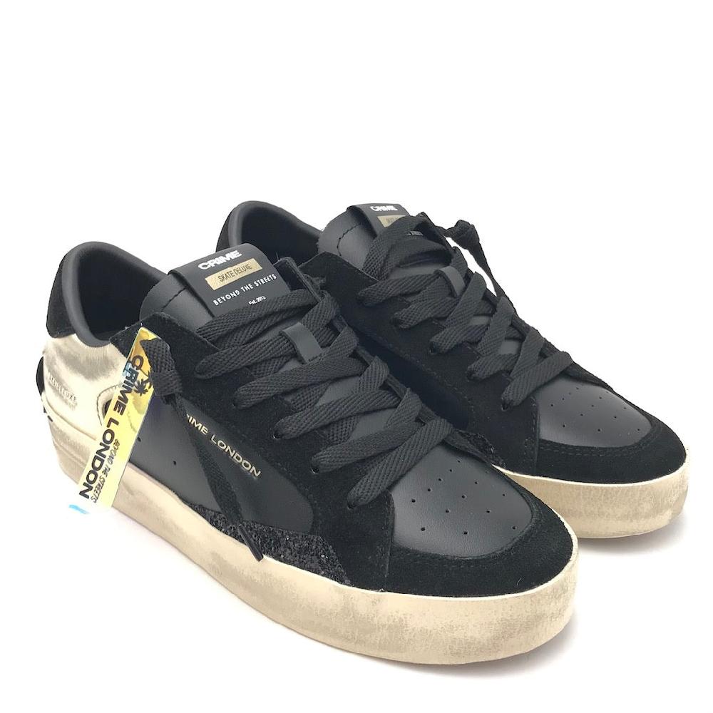 Zulian Calzature Sneakers SK8 Delux nera-oro Promozione Limitata