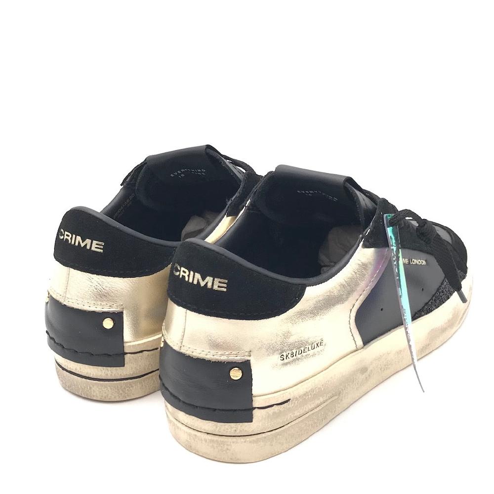 Zulian Calzature Sneakers SK8 Delux nera-oro Promozione Limitata