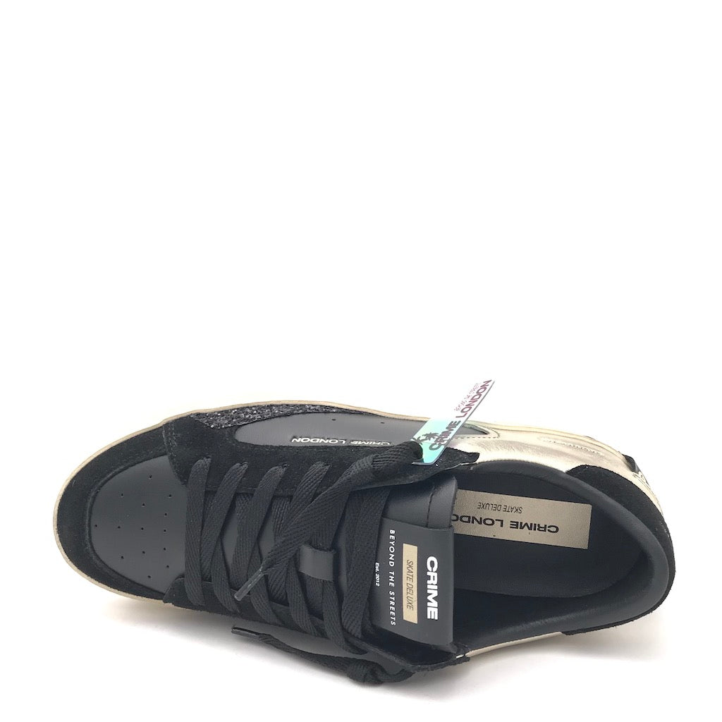 Zulian Calzature Sneakers SK8 Delux nera-oro Promozione Limitata