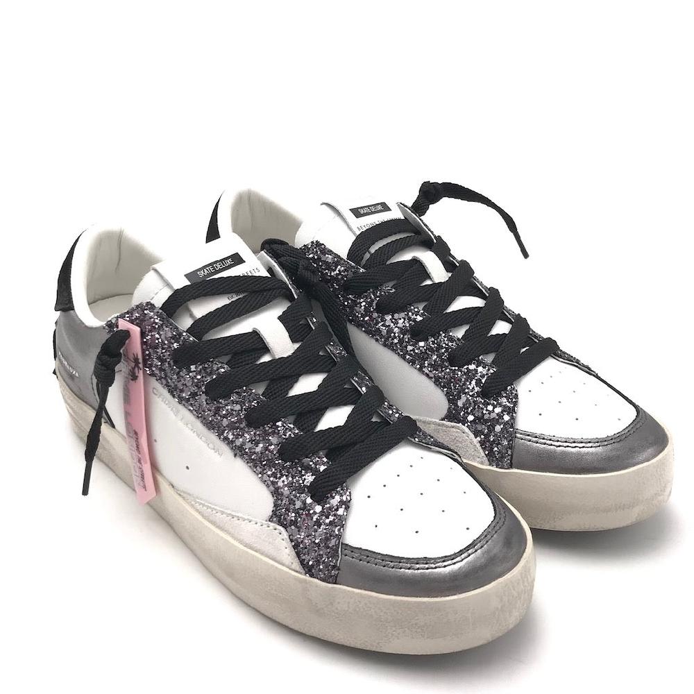 Zulian Calzature Sneakers SK8 Delux bianca-antracite Fino Al -60%