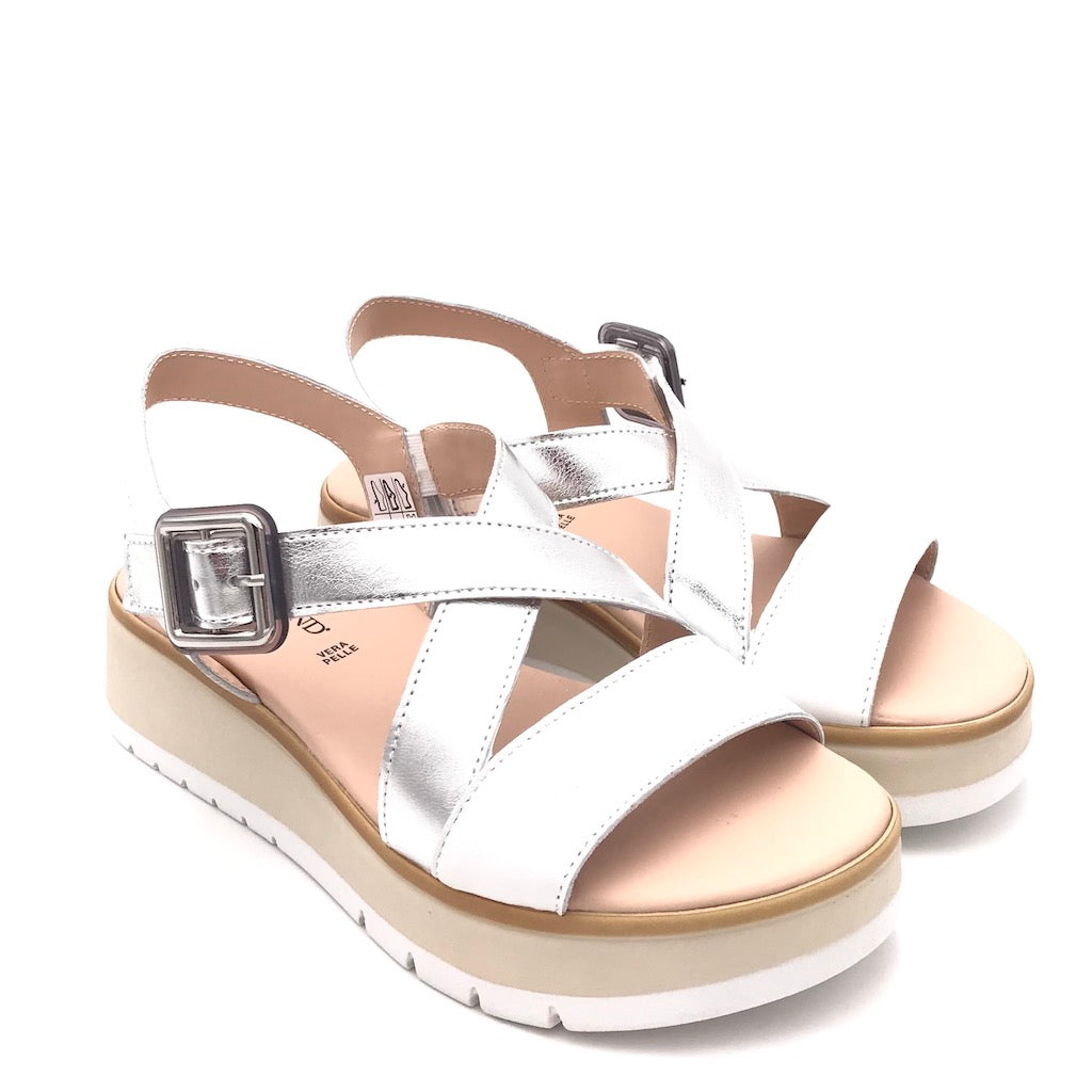 Zulian Calzature Sandalo Fasi bianco-argento Convenienza