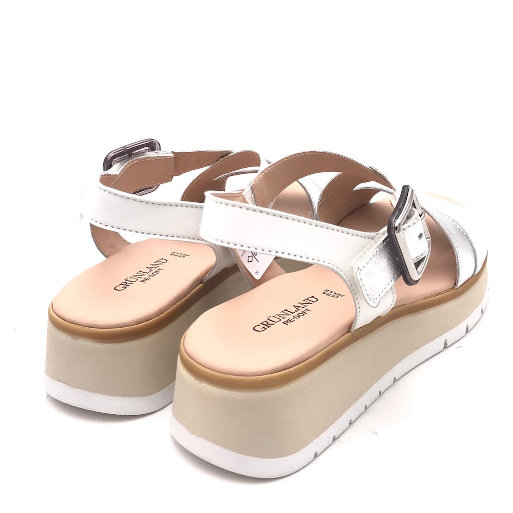 Zulian Calzature Sandalo Fasi bianco-argento Convenienza