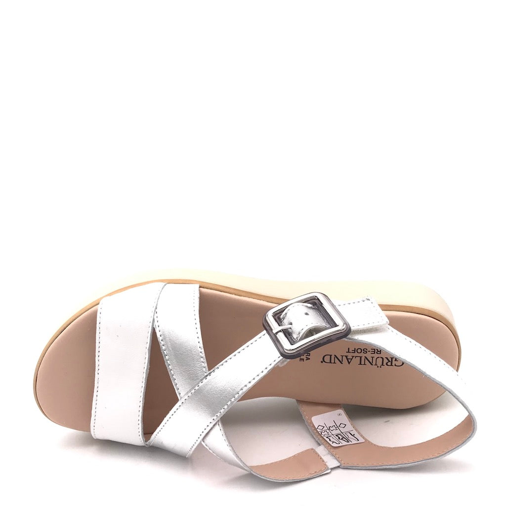 Zulian Calzature Sandalo Fasi bianco-argento Convenienza