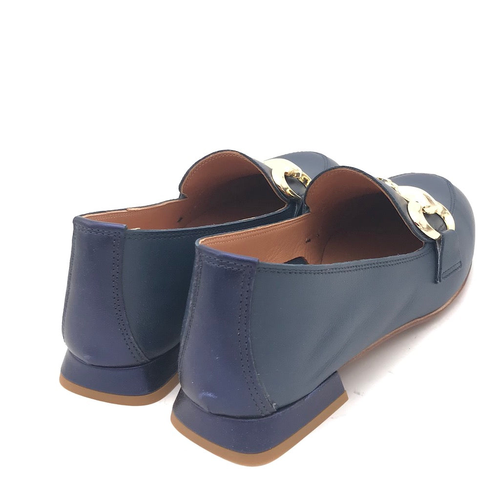 Zulian Calzature Mocassino nappa blu Presa
