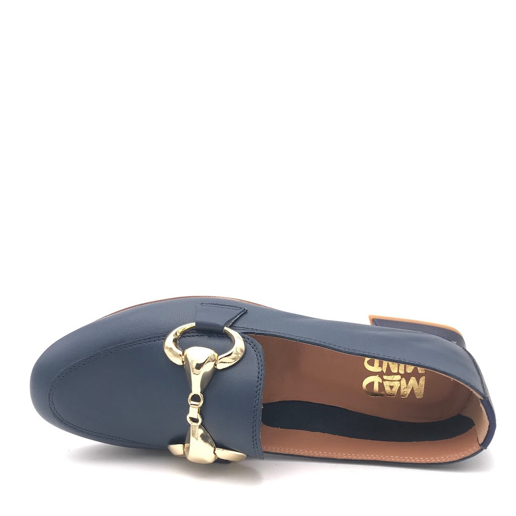 Zulian Calzature Mocassino nappa blu Presa