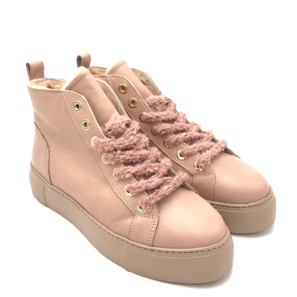 Zulian Calzature Sneakers alta nude Acquista Ora