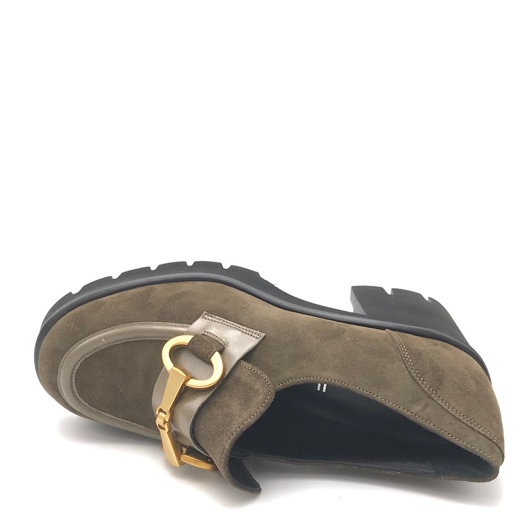 Zulian Calzature Mocassino velour oliva Shopping Online