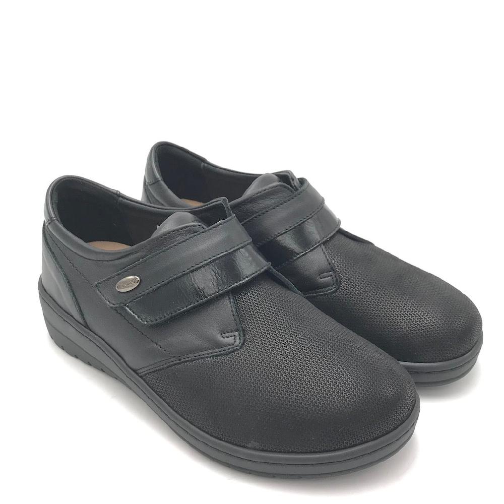 Zulian Calzature Scarpa Nile velcro nera Prezzo Ridotto