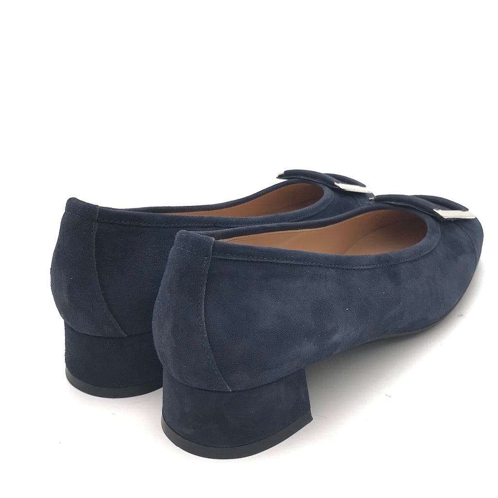 Zulian Calzature Ballerina in camoscio blu Vendita Calda