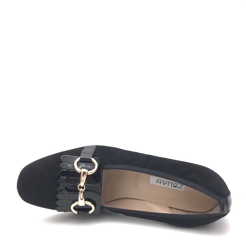 Zulian Calzature Scarpa in camoscio nero Comprare a buon mercato