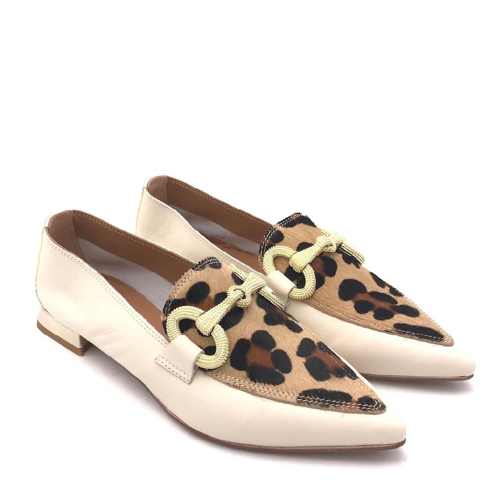 Zulian Calzature Mocassino macula leo crudo Negozio