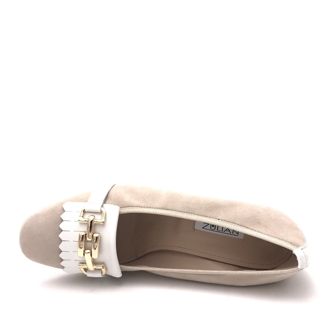 Zulian Calzature Scarpa in camoscio sabbia In Linea