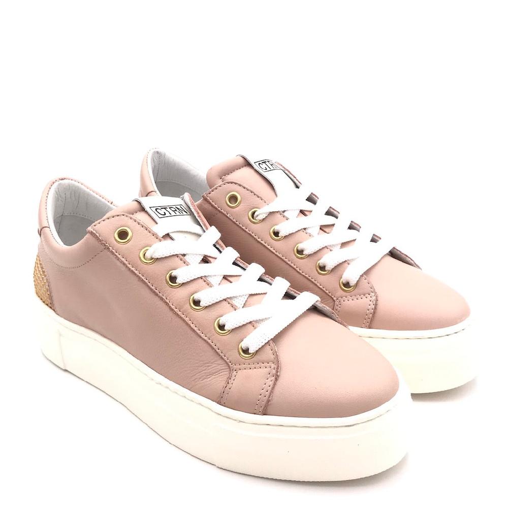 Zulian Calzature Sneakers in pelle rosa cipria Offerta speciale della fabbrica