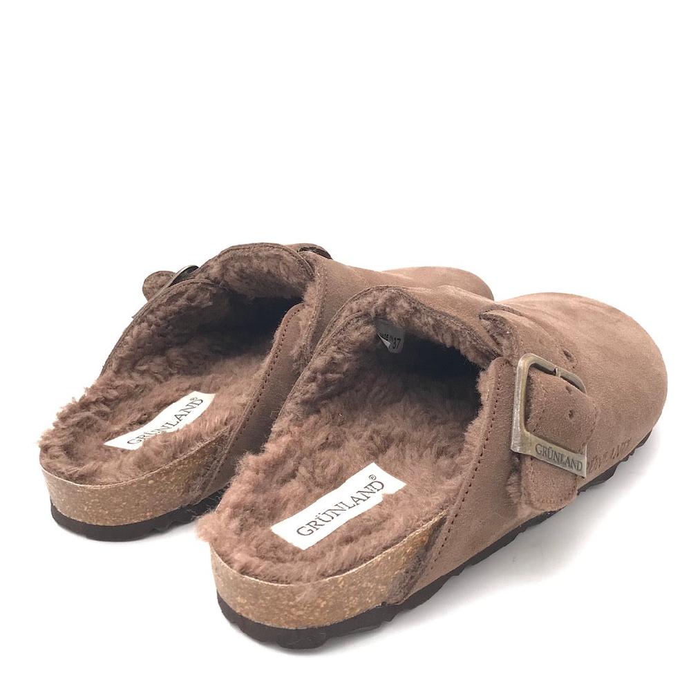 Zulian Calzature Ciabatta Sara shearling tortora Solo un giorno rimasto