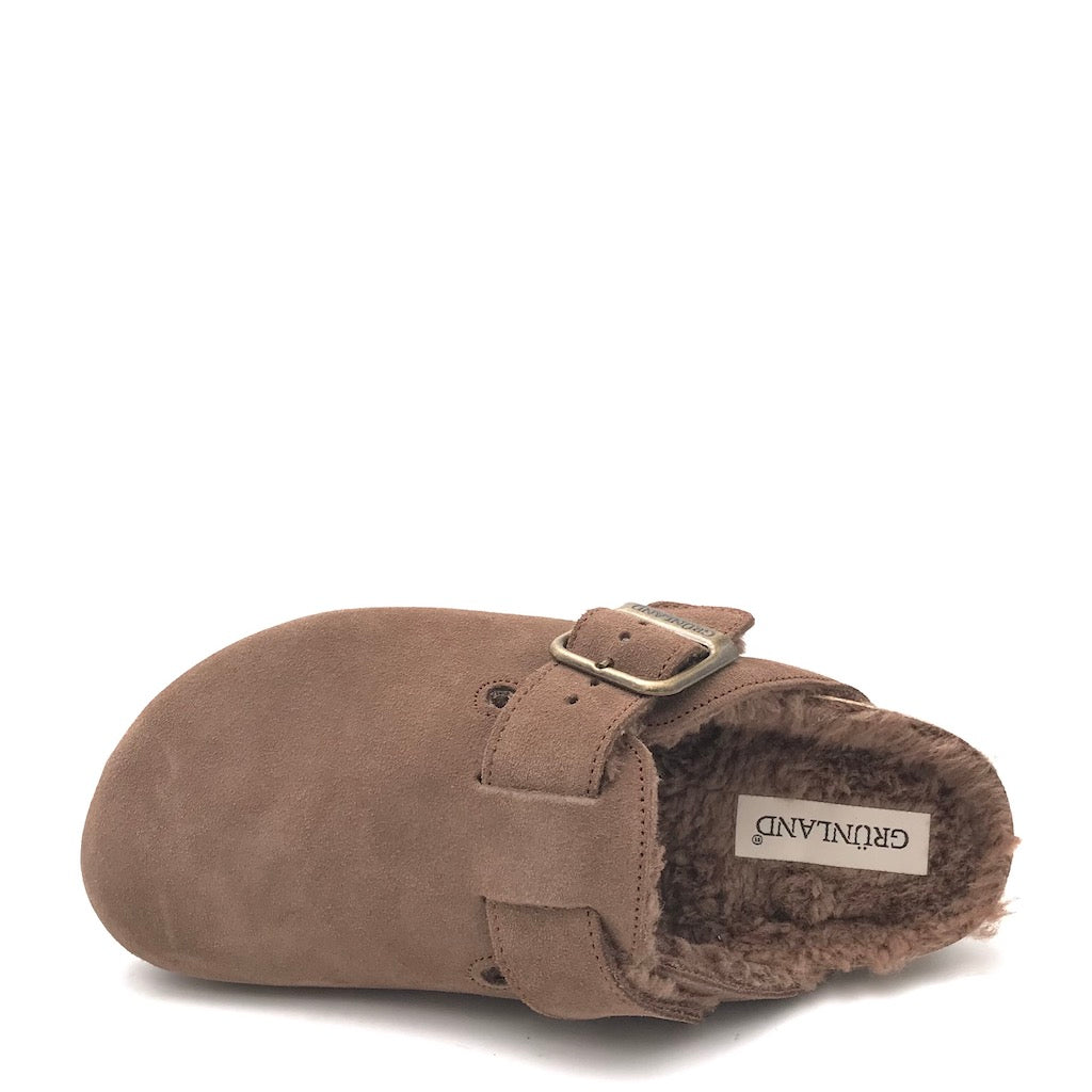 Zulian Calzature Ciabatta Sara shearling tortora Solo un giorno rimasto