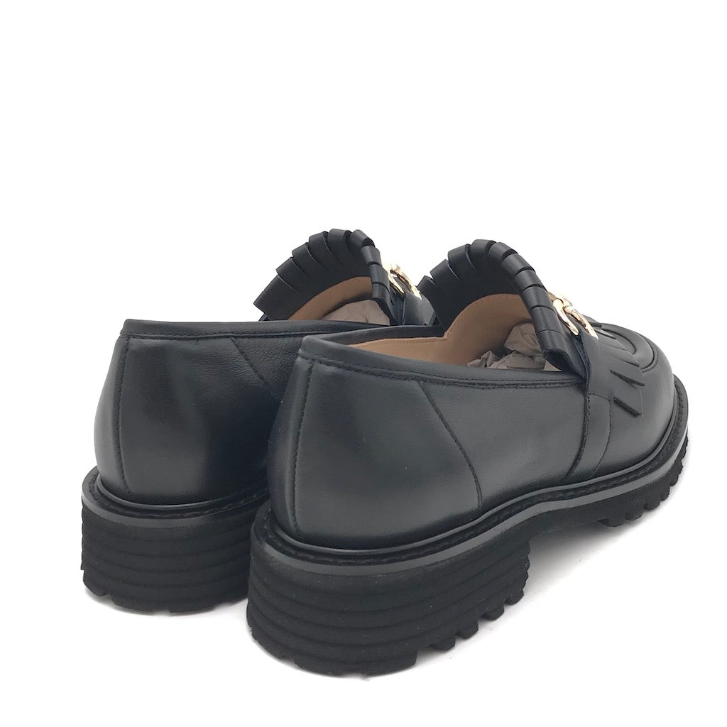 Zulian Calzature Mocassino Lina frangia nero Enormi sconti