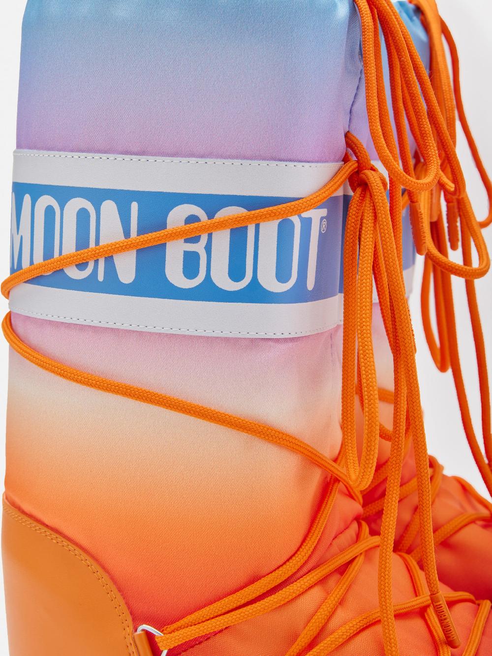 Moon Boot ICON ARANCIONE CON STAMPA SUNRISE Online