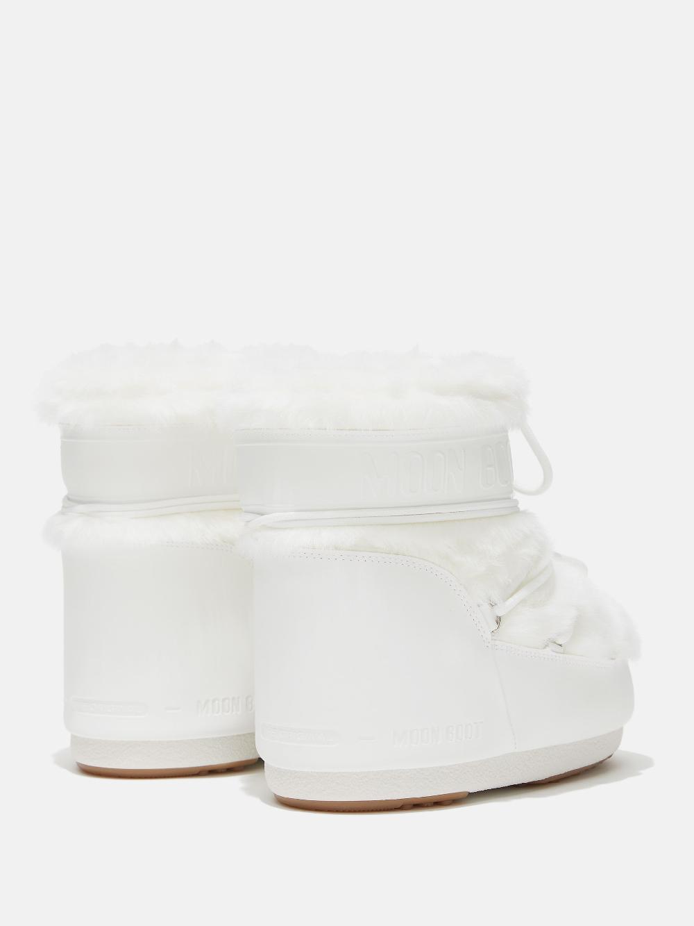 Moon Boot ICON LOW BIANCO IN ECOPELLICCIA Moda