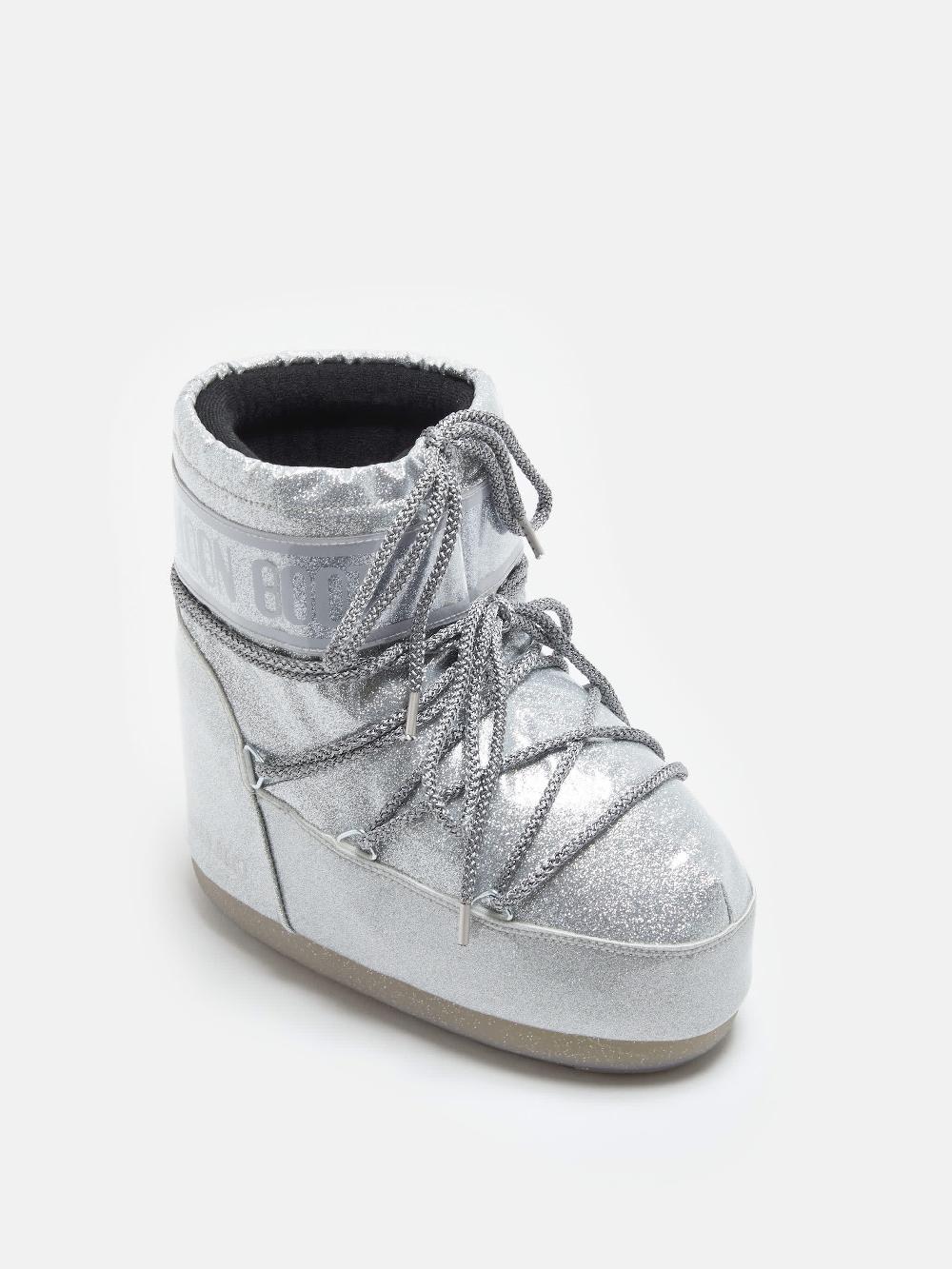 Moon Boot ICON LOW GLITTER ARGENTO Acquista Ora