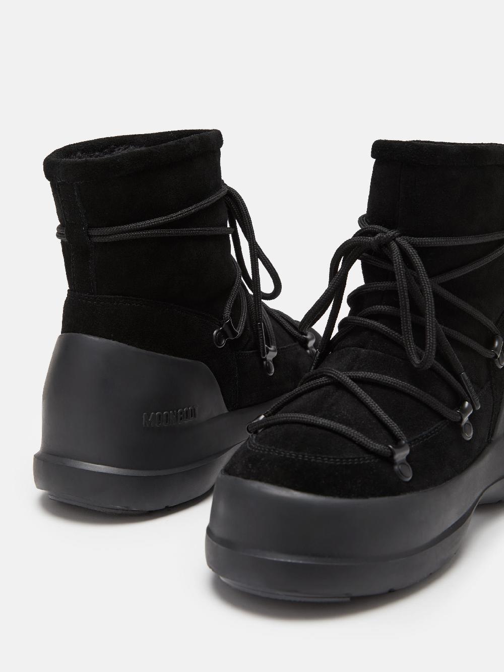 Moon Boot STIVALE LUNA NERO IN PELLE SCAMOSCIATA Moda