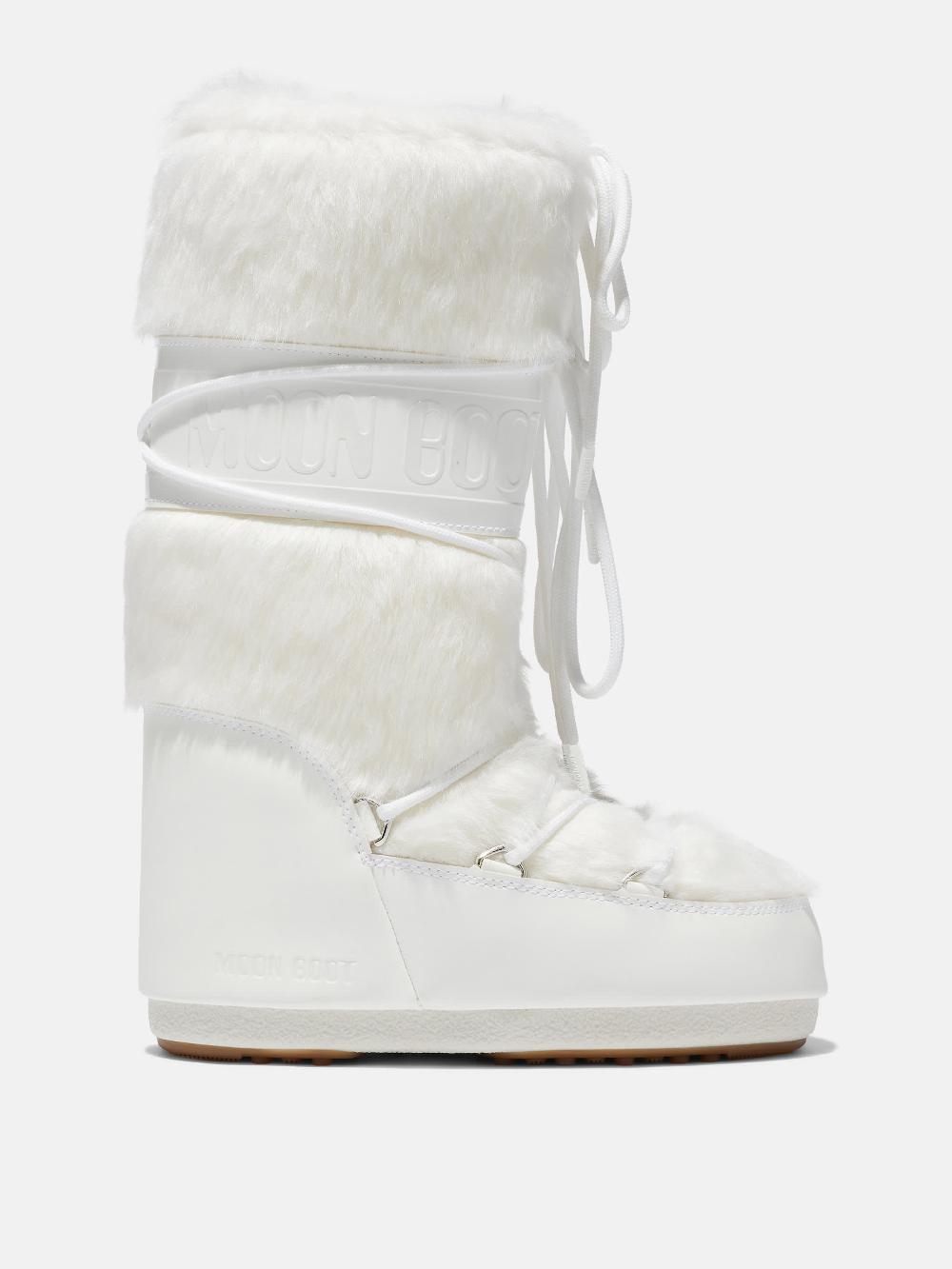 Moon Boot ICON BIANCO IN ECOPELLICCIA Fino Al -60%