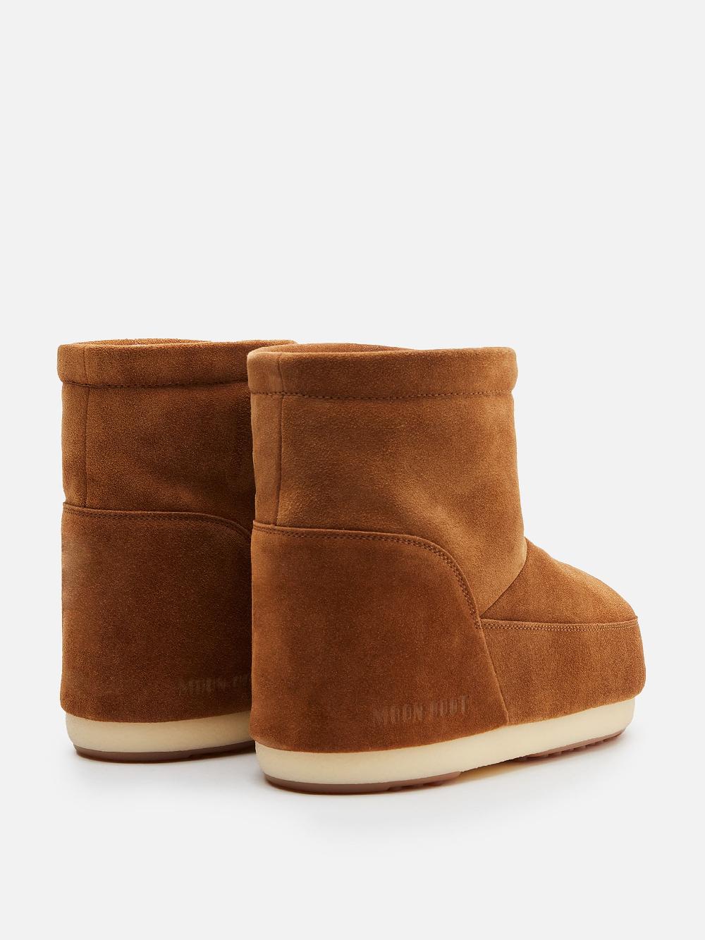 Moon Boot ICON LOW MARRONE IN PELLE SCAMOSCIATA SENZA LACCI Offerte speciali