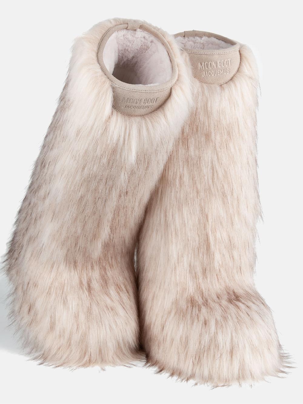 Moon Boot Icon Yeti High Faux-Fur Bianco Moon Boot + Jacquemus Sostegno trimestrale