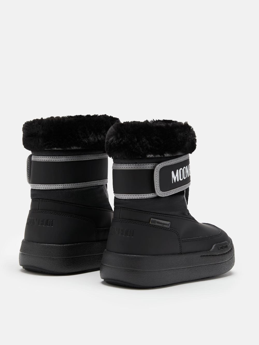 Moon Boot JUNIOR PARK NERO CON CHIUSURA A STRAPPO Fino Al -60%