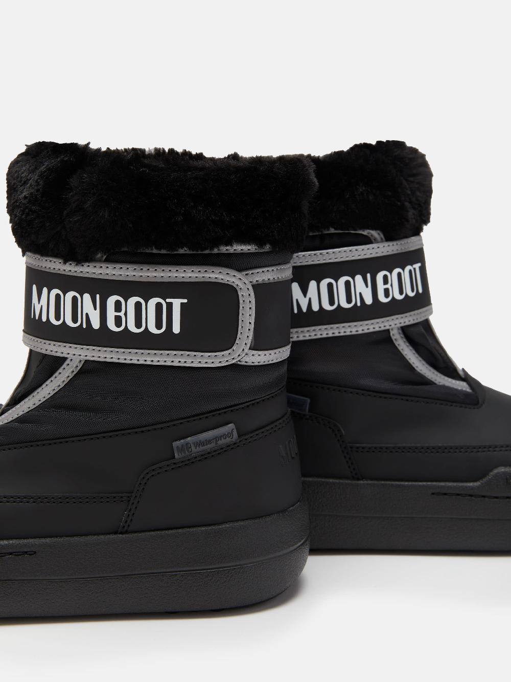 Moon Boot JUNIOR PARK NERO CON CHIUSURA A STRAPPO Fino Al -60%