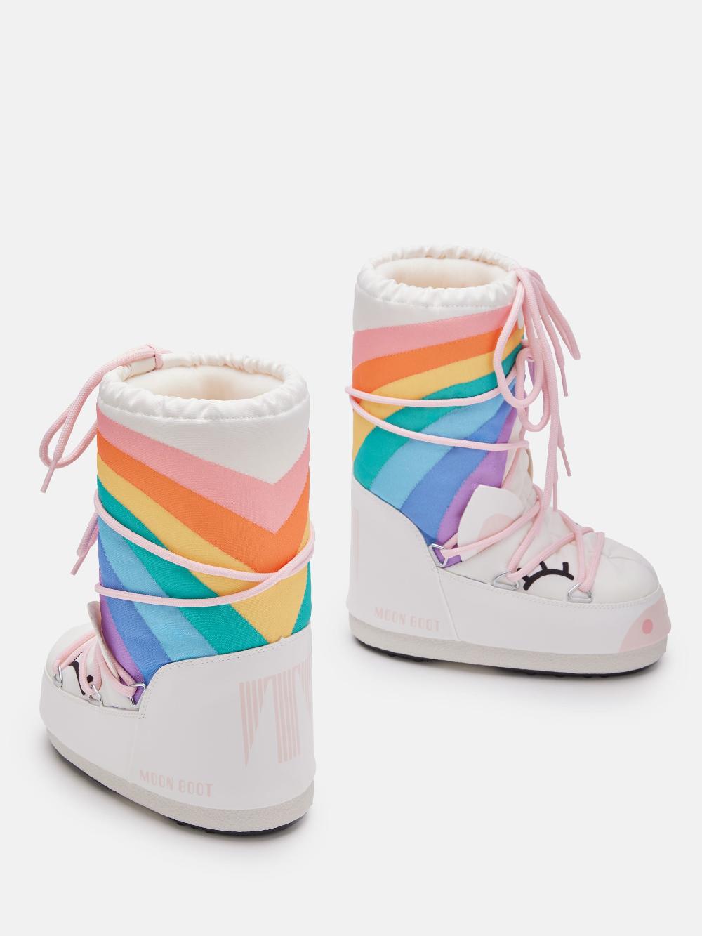 Moon Boot ICON JUNIOR UNICORN BIANCO Prezzo Ridotto