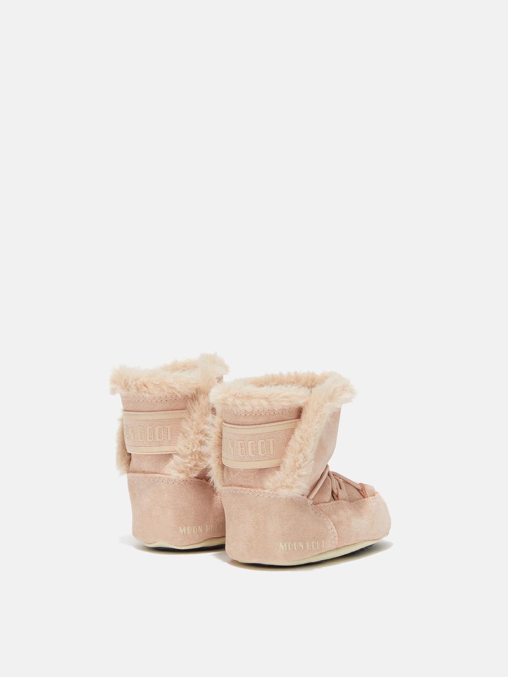 Moon Boot CRIB ROSA CHIARO IN PELLE SCAMOSCIATA Sconto