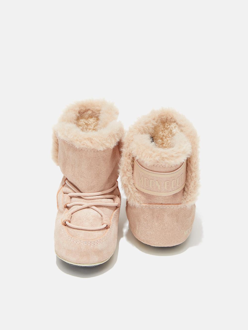 Moon Boot CRIB ROSA CHIARO IN PELLE SCAMOSCIATA Sconto