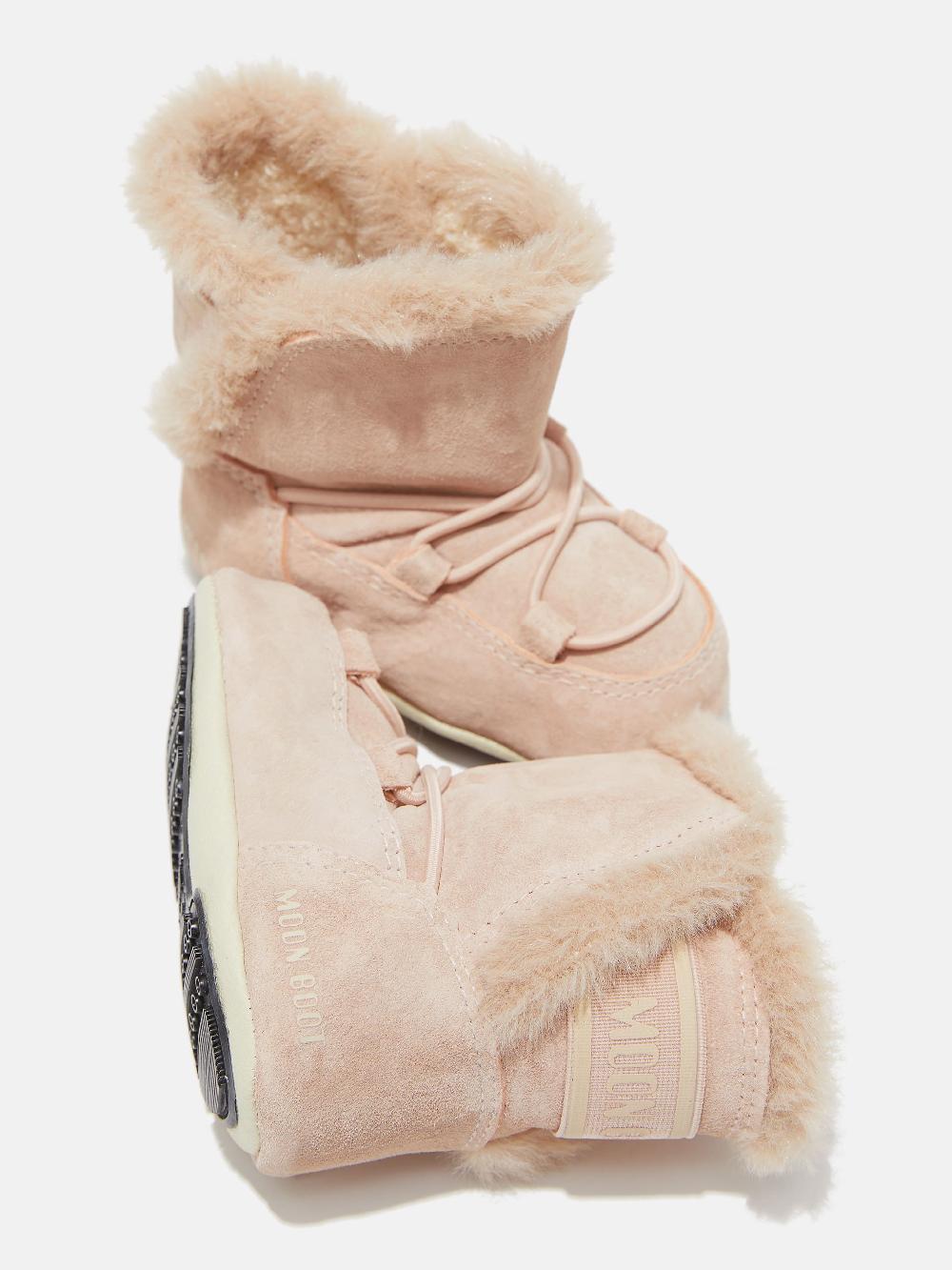 Moon Boot CRIB ROSA CHIARO IN PELLE SCAMOSCIATA Sconto