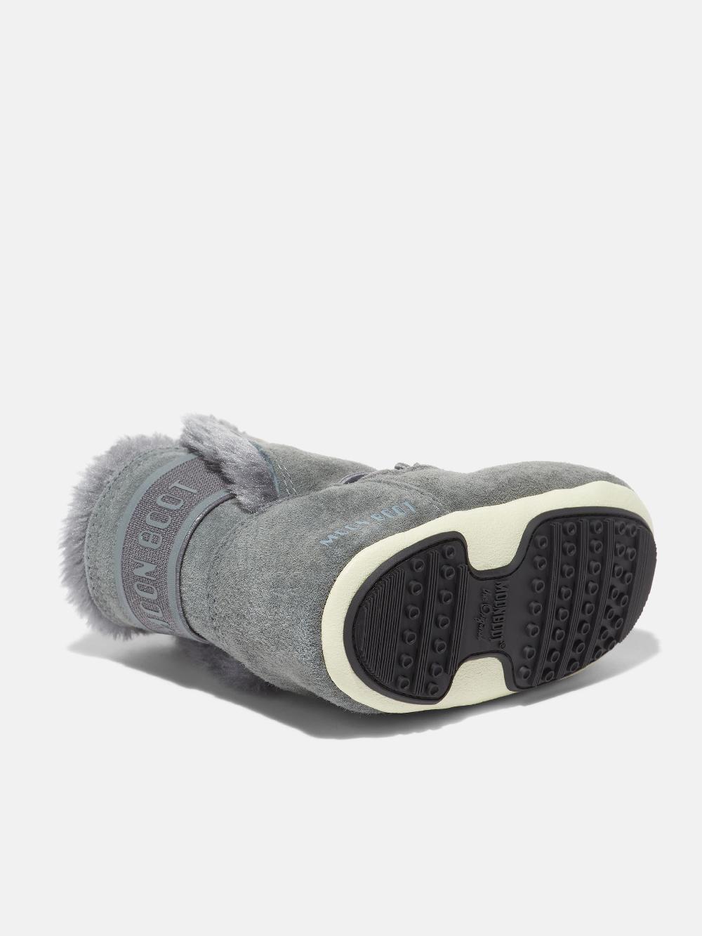Moon Boot CRIB GRIGIO IN PELLE SCAMOSCIATA Offerta