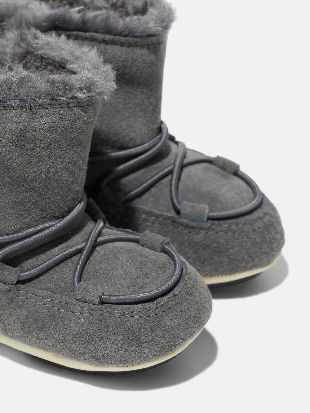 Moon Boot CRIB GRIGIO IN PELLE SCAMOSCIATA Offerta