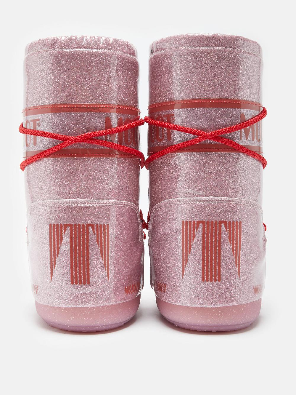 Moon Boot ICON JUNIOR GLITTER ROSA Spedizione gratuita