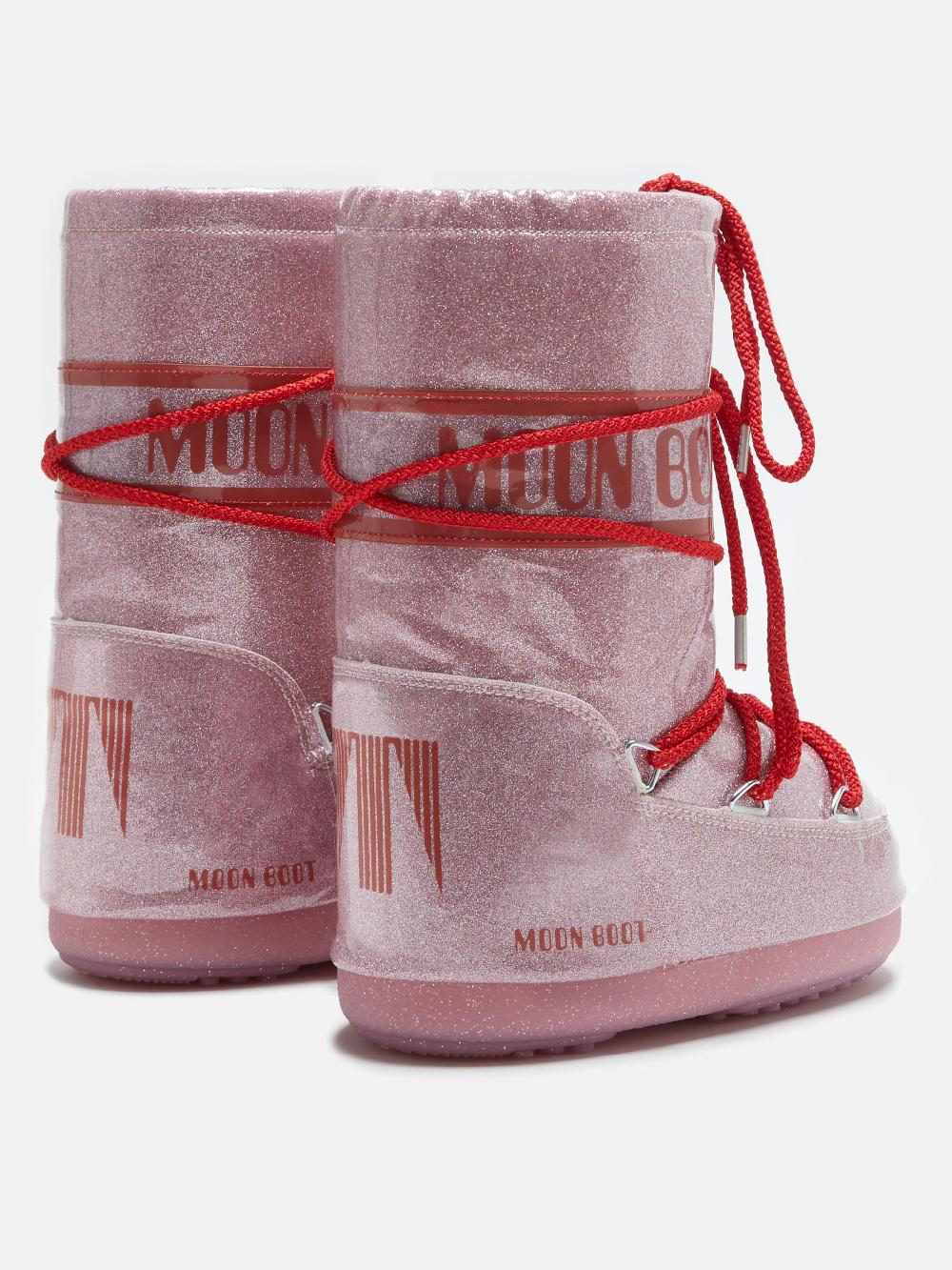 Moon Boot ICON JUNIOR GLITTER ROSA Spedizione gratuita