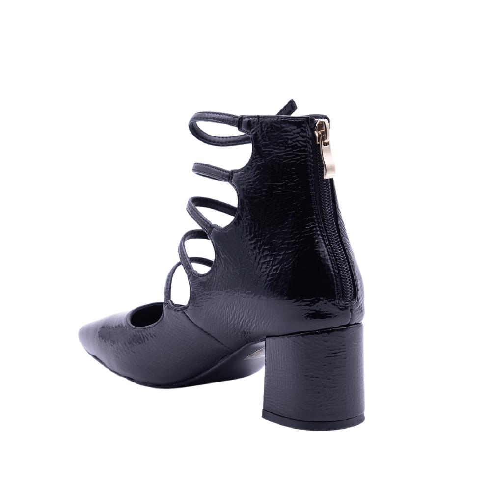 ALBANO VANITY Decolletè nero con cinturini Saldi Di Fabbrica