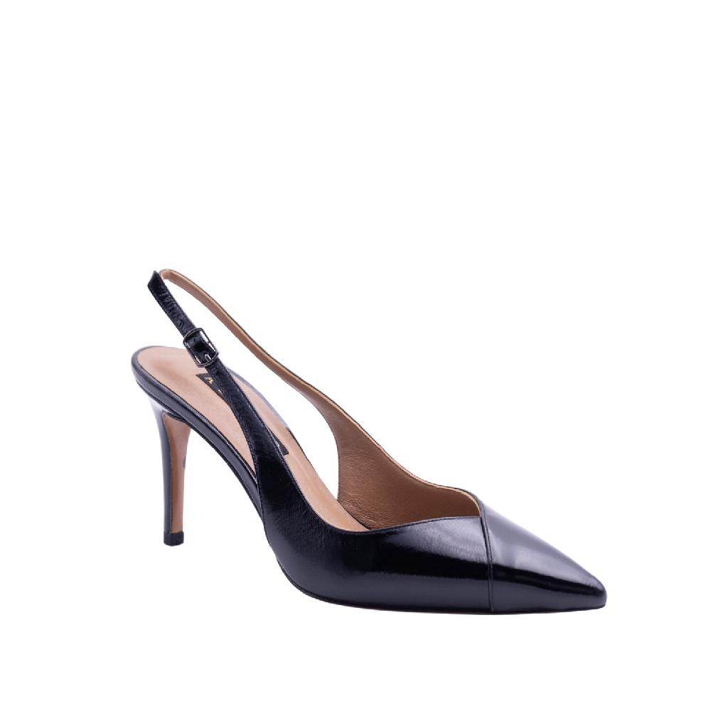 ALBANO Slingback vernice nera Promozione
