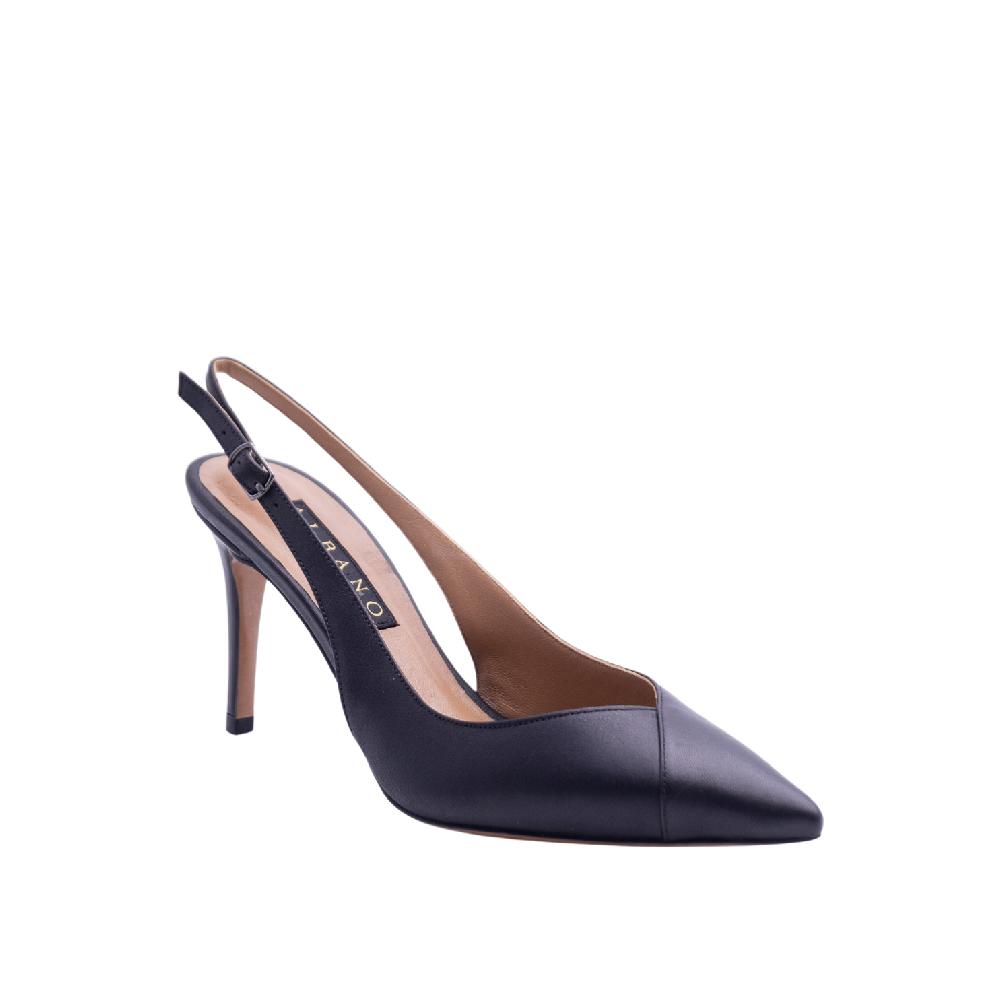 ALBANO Slingback pelle nera Spedizione Gratuita