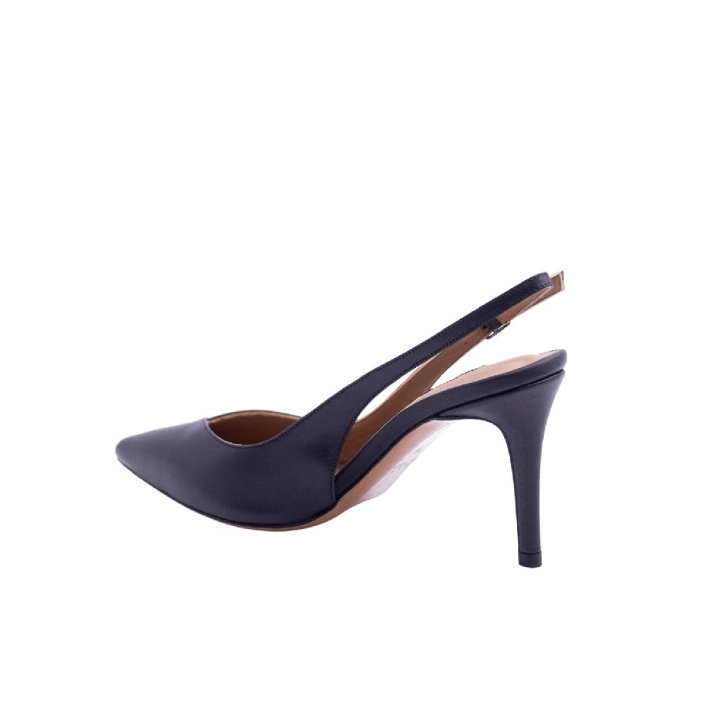 ALBANO Slingback pelle nera Spedizione Gratuita