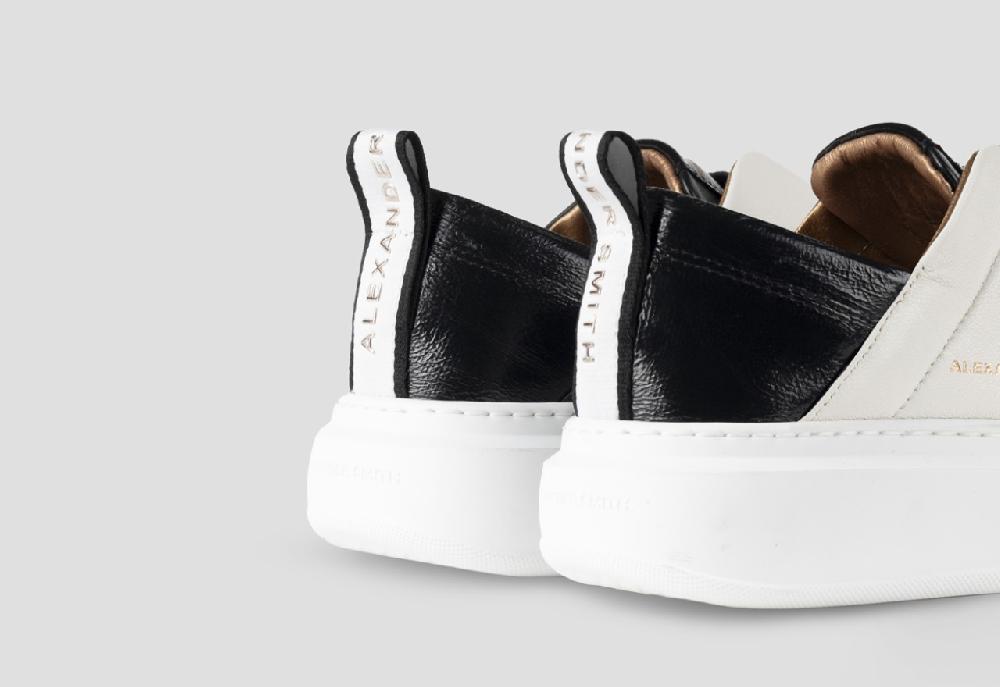 Alexander Smith WEMBLEY SLIP-ON WOMAN WHITE BLACK Sconto