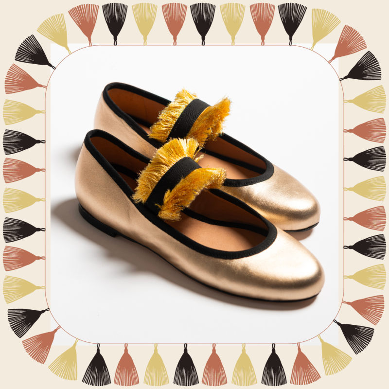 Allagiulia Ballerina Lolita Frangia ORO Italy