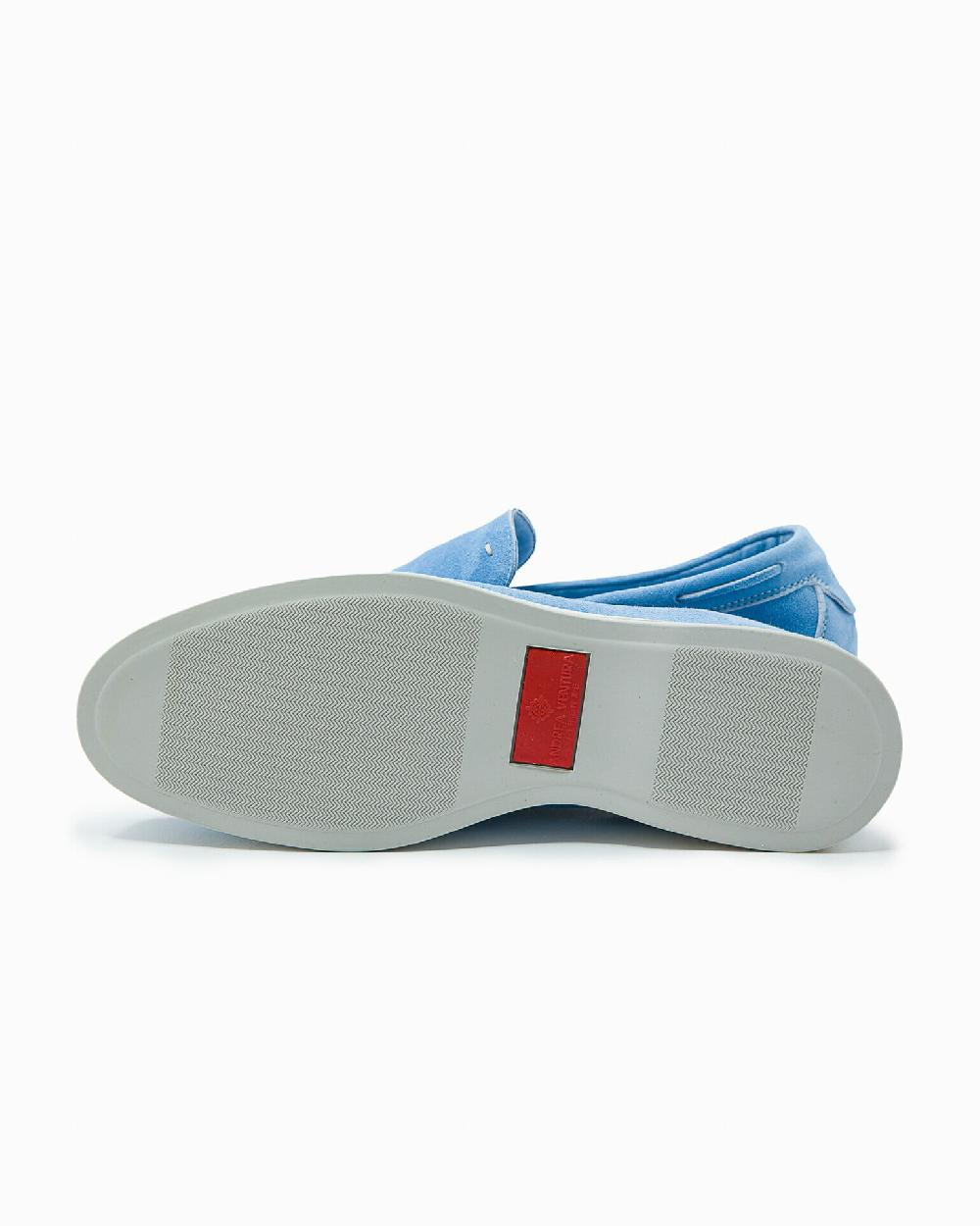 Andrea ventura MOCASSINO AQUARIVA ISEO IN SUEDE AZZURRO Outlet