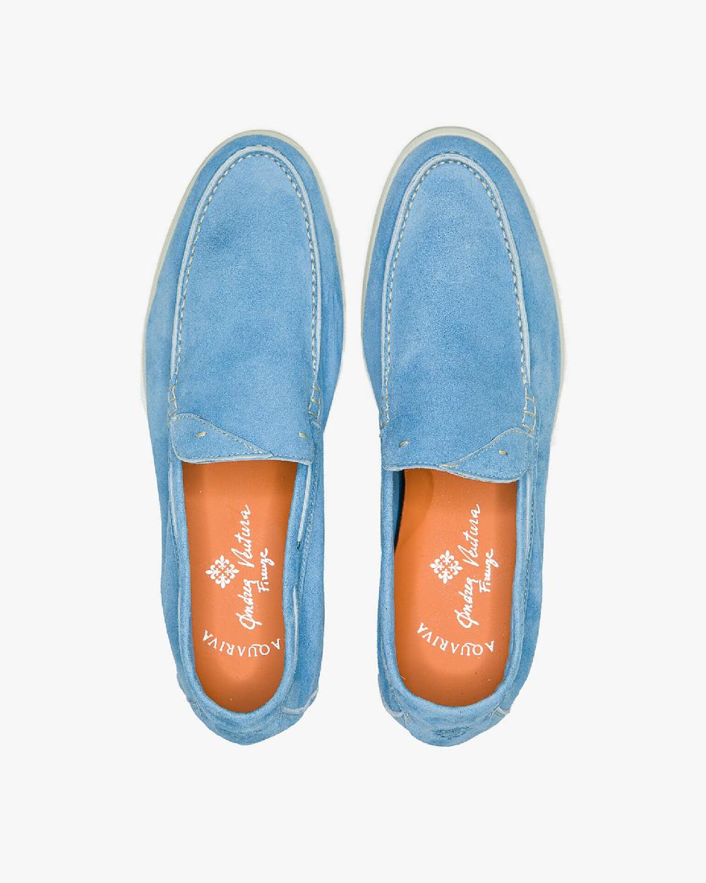 Andrea ventura MOCASSINO AQUARIVA ISEO IN SUEDE AZZURRO Outlet